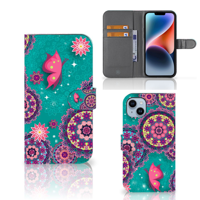 iPhone 15 Plus Hoesje Cirkels en Vlinders - thumbnail