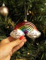 Nordic Light Kerstbal Regenboog 12 cm - thumbnail