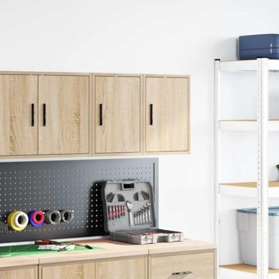 VidaXL Garagewandkasten 2 st spaanplaat sonoma eikenkleurig VidaXL Garagewandkasten 2 st spaanplaat sonoma eikenkleurig