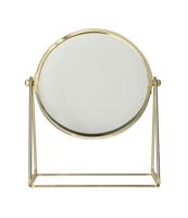 LSP Spiegels Spiegel op frame voet goud 22cm 3x vergrotend - thumbnail