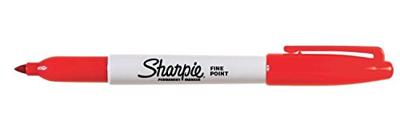 Permanente markeerstift Sharpie Fine Point Rood (12 Stuks)