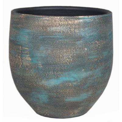 Floran pot madeira blauw goud maat in cm: 24 x 24 Floran pot madeira blauw goud maat in cm: 24 x 24