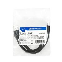 USB 2.0 aansluitkabel, USB (type A) naar micro-USB zwart, 1 m - thumbnail