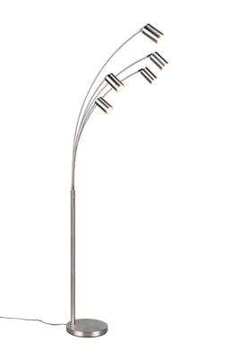 Trio 5-lichts vloerlampMarley RVS - 412400507