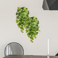Pilea Peperomioides kunst hangplant bont 60cm - thumbnail