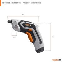 Accuschroevendraaier - MEISTER - MAS36 - 3,6V Li-ion 2,0 Ah accu - 5 Nm koppel - 220 tpm - LED - thumbnail