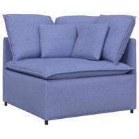 Modulaire hoekmodule bank met kussens 100 cm jeansblauw - thumbnail