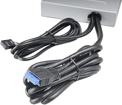 Akasa Akasa InterConnect S - Anschlüsse am vorderen Bedienfeld des Speicherschachts (A 4 poorten USB 3.2 Gen 1-, USB 2.0-front-adapter-hub Zwart - thumbnail