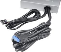 Akasa Akasa InterConnect S - Anschlüsse am vorderen Bedienfeld des Speicherschachts (A USB 3.2 Gen 1-, USB 2.0-front-adapter-hub 4 poorten Zwart - thumbnail