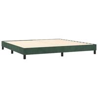 Boxspring met matras fluweel donkergroen 200x200 cm - thumbnail