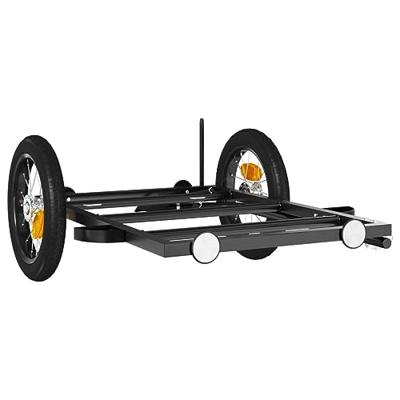 Fietstrailer 122x53x28 cm ijzer zwart - thumbnail