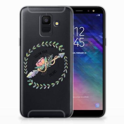 Samsung Galaxy A6 (2018) Telefoonhoesje met Naam Boho Dreams Samsung Galaxy A6 (2018) Telefoonhoesje met Naam Boho Dreams