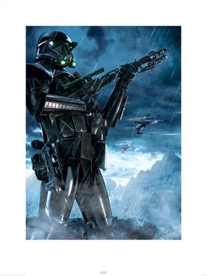 Kunstdruk Star Wars - Rogue One Death Trooper Rain 60x80cm