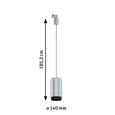 Paulmann 95403 Systeemlamp (basis) ProRail3 E27 Zilver