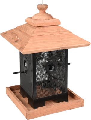 Flamingo voedersilo leya hout noten Flamingo voedersilo leya hout noten