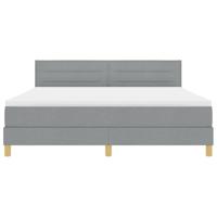 Boxspringbed met matras Lichtgrijs 180 x 200 cm Stof - thumbnail