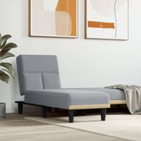 Chaise longue stof lichtgrijs - thumbnail