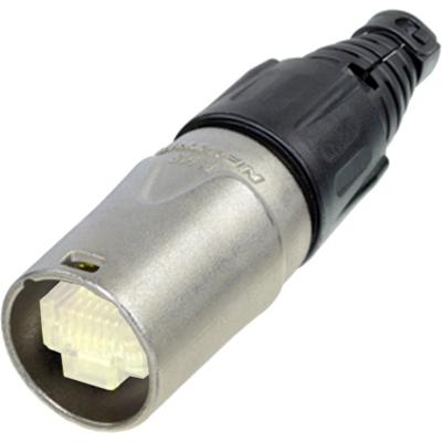 Neutrik NE8MX Neutrik Econ NE8MX - etherCON RJ45 kabelstekkerbescherming nikkel NE8MX Stekker, recht Aantal polen (sensoren) 8P8C Geel, Zwart 1 stuk(s)