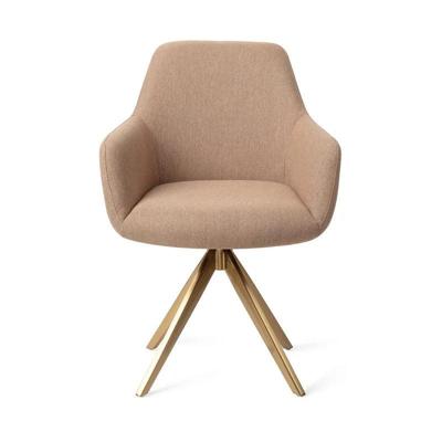 Jesper Home Eetkamerstoel 'Hiroo' Draaibaar, Turn Gold, kleur Whisper Wheat