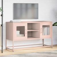 Tv-meubel 100,5x39x60,5 cm staal roze - thumbnail