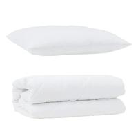 Dekbed met Kussen met kussen 2 pcs Wit 140 x 220 cm Microfibre - thumbnail