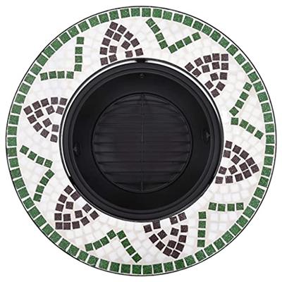 Vuurschaal mozaek 68 cm keramiek groen Vuurschaal mozaek 68 cm keramiek groen