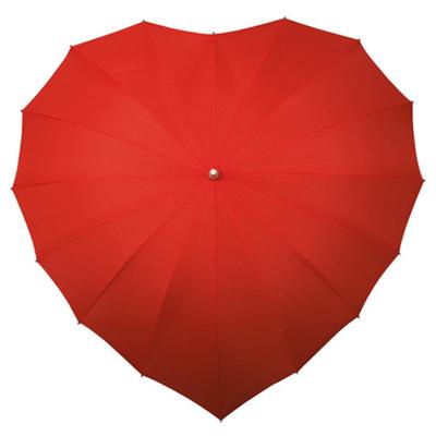 Impliva - hartvormige paraplu - uv-bescherming - ø 84 cm - rood