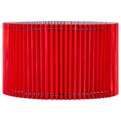 Papieren Gevouwen Lampenkap - Cilindrisch - Rood - ø40 x 20 cm - E27 fitting - Voor Staande Lamp - Ontworpen voor woonkamer en eetkamer