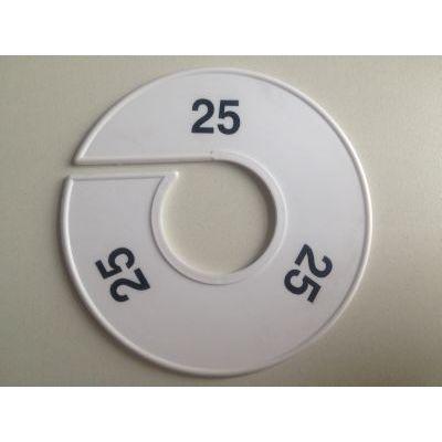 Maatring 11cm wit/zwart 25