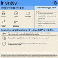 HP LaserJet Pro MFP 4102 fdn Multifunctionele printer Laser, kleur Zwart/wit A4 Printen, scannen, kopiëren, faxen Bluetooth, Duplex, LAN, WiFi, USB - thumbnail