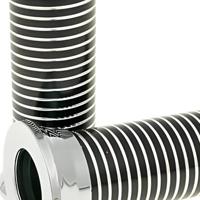 Vicma rubber handvat rubber grip chrome with black rings - thumbnail