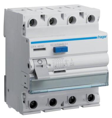 Hager CFA463D Aardlekschakelaar A 4-polig 63 A 0.3 A 400 V