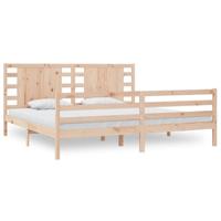 Bedframe zonder matras massief grenenhout 200x200 cm - thumbnail