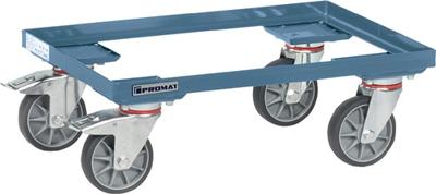 Promat/Tecwerk Krattentrolley | | draagvermogen 250 kg TPE-banden | L605xB405mm | hoekstaal duifblauw, RAL 5014 - 9000444230 Promat/Tecwerk Krattentrolley | | draagvermogen 250 kg TPE-banden | L605xB405mm | hoekstaal duifblauw, RAL 5014 - 9000444230
