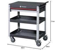 TOOLCRAFT 553942 Servicewagen Kleur (specifiek): Grijs, Lichtgrijs, Rood - thumbnail