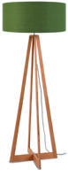 Good&Mojo Vloerlamp 'Everest' Bamboe en Eco linnen, kleur Groen - thumbnail