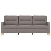 Driezitsbank 180 cm stof taupe - thumbnail