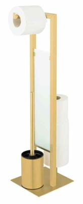 Wenko Toiletrolhouder met toiletborstel Rivalta Gold Wenko Toiletrolhouder met toiletborstel Rivalta Gold