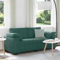 Loveseat Sofa Donkergroen 140 cm Fluweel - thumbnail
