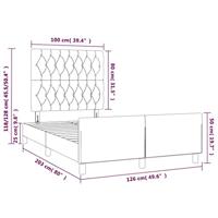 Bedframe zonder matras 120x200 cm stof donkerbruin - thumbnail