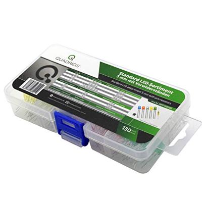 Quadrios LED-assortiment Rood, Groen, Geel, Blauw, Koud-wit, Warm-wit Rond 5 mm 20 mA, 30 mA 2 V, 3 V