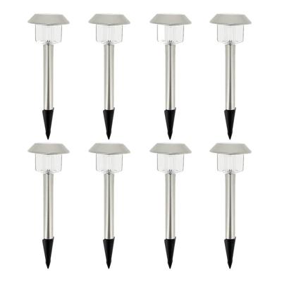 Zonnelamp Lumisky Alesia LED Zilverkleurig Roestvrij staal Helder wit (8 Stuks)