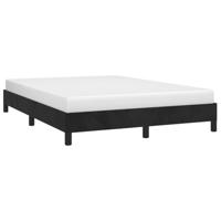 Bedframe zonder matras 140x200 cm fluweel zwart - thumbnail