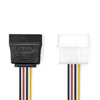 Nedis Interne Voedingskabel | Molex Male | SATA 15-Pins Female | Verguld | 0.15 m | Rond | PVC | Multicolour | Doos - CCGB73500VA015 - thumbnail