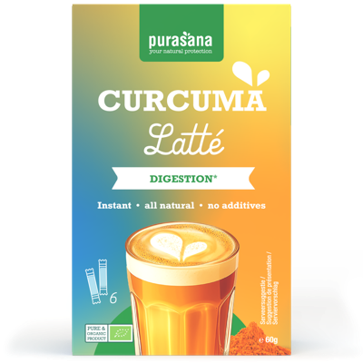 Purasana Instant curcuma latte 6x10g bio 60 Gram