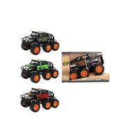 Cars & Trucks frictie monstertruck met 6 wielen - thumbnail