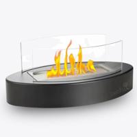 Vuurhaard - Sfeerhaard Groot Ovaal - zwart - thumbnail