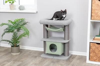 Trixie kitten krabpaal lunito grijs / mintgroen 71 cm