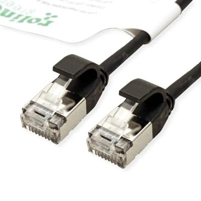ROLINE GREEN F/UTP DataCenter Patchkabel Cat.6A (Class EA), LSOH, extra dun, zwart, 2 m