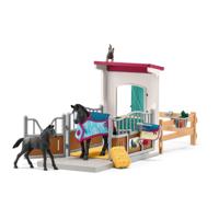 Schleich horse club paardenbox met merrie en veulen 42611 - thumbnail